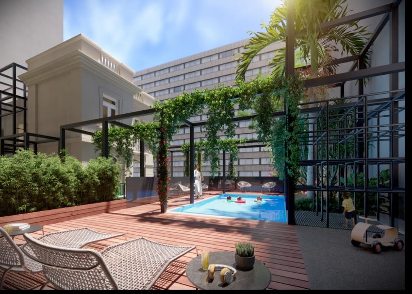 POCITOS, A ESTRENAR 2 DORMITORIOS, PISCINA , GYM, SALON DE FIESTAS , SOLARIUM, LAUNDRY